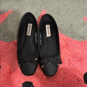 Steve Madden Black Bow Flats